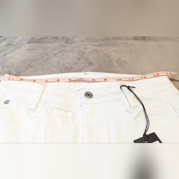 G-SAR RAW white Capri jeans 26 - Picture 3 of 6